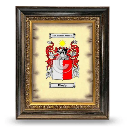Hingly Coat of Arms Framed - Heirloom