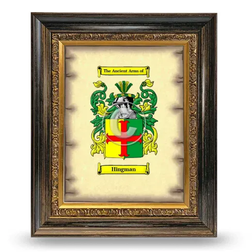Hingman Coat of Arms Framed - Heirloom