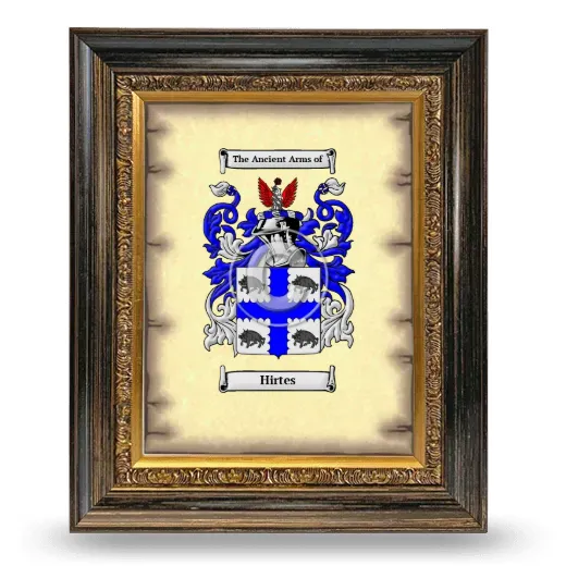 Hirtes Coat of Arms Framed - Heirloom