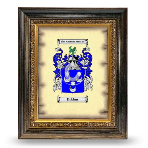 Hobbus Coat of Arms Framed - Heirloom