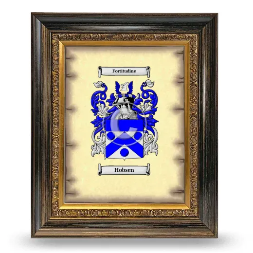 Hobsen Coat of Arms Framed - Heirloom