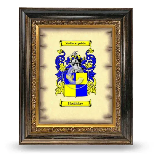 Hoddelay Coat of Arms Framed - Heirloom