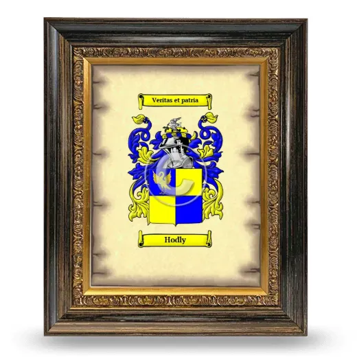 Hodly Coat of Arms Framed - Heirloom