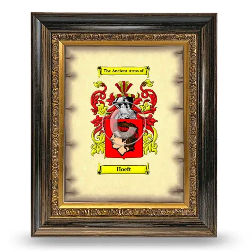 Hoeft Coat of Arms Framed - Heirloom