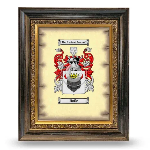 Hofle Coat of Arms Framed - Heirloom