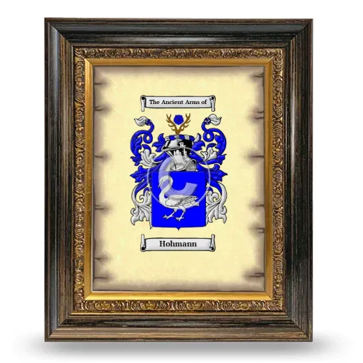 Hohmann Coat of Arms Framed - Heirloom