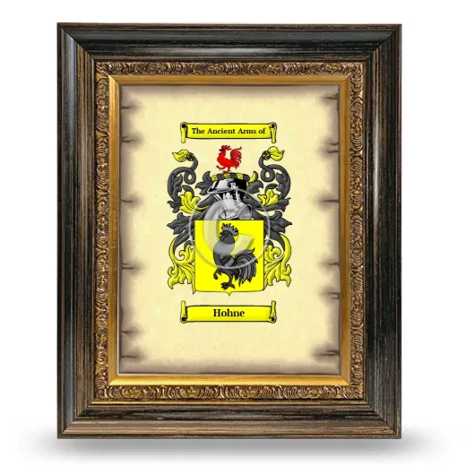 Hohne Coat of Arms Framed - Heirloom