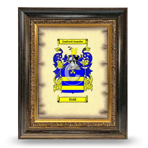 Hold Coat of Arms Framed - Heirloom