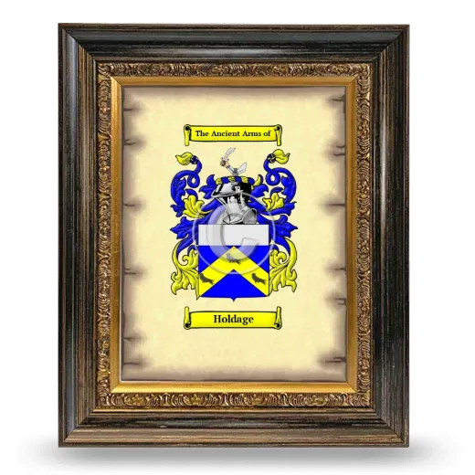 Holdage Coat of Arms Framed - Heirloom