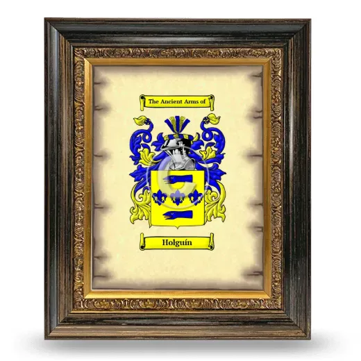 Holguín Coat of Arms Framed - Heirloom