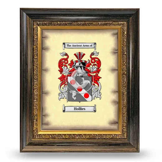 Hollies Coat of Arms Framed - Heirloom