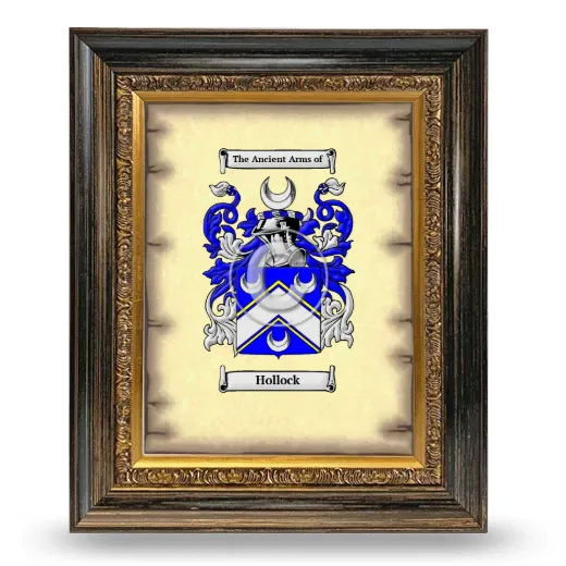 Hollock Coat of Arms Framed - Heirloom