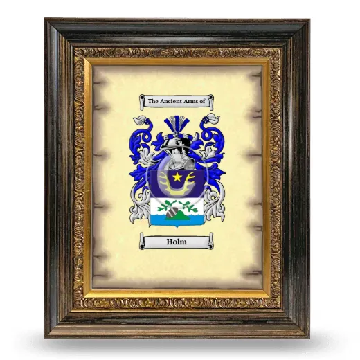 Holm Coat of Arms Framed - Heirloom