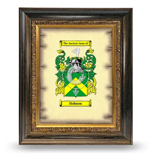 Holmon Coat of Arms Framed - Heirloom