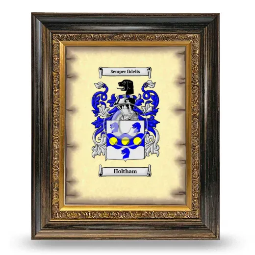 Holtham Coat of Arms Framed - Heirloom