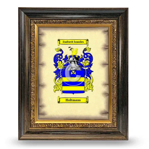 Holtmans Coat of Arms Framed - Heirloom