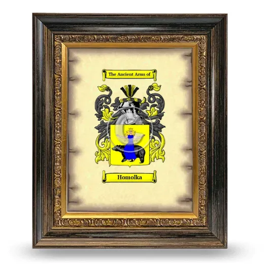Homolka Coat of Arms Framed - Heirloom