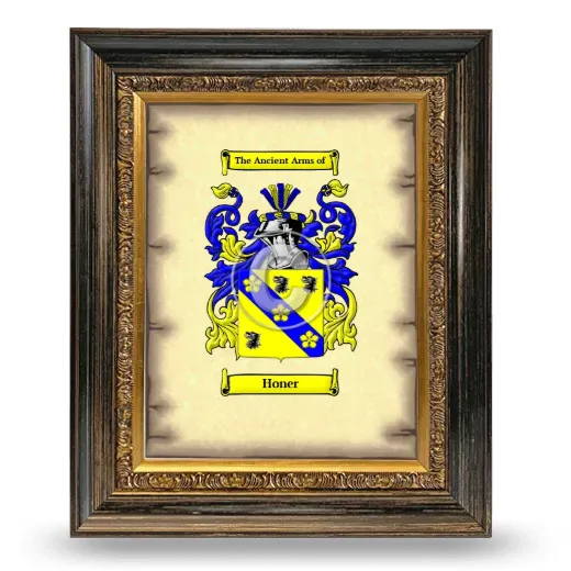 Honer Coat of Arms Framed - Heirloom