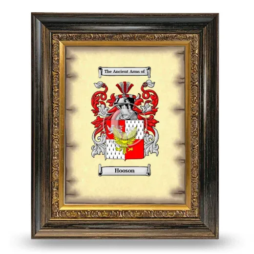 Hooson Coat of Arms Framed - Heirloom