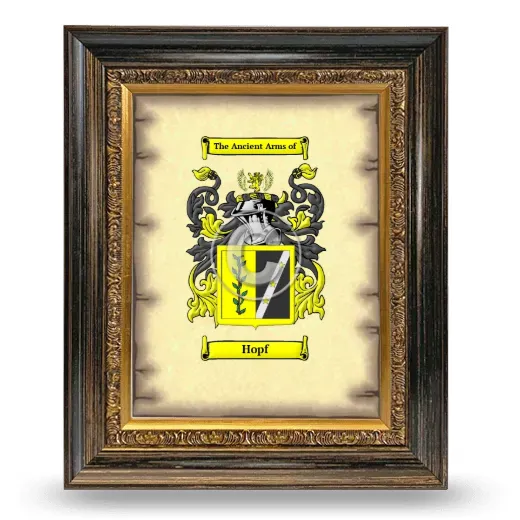 Hopf Coat of Arms Framed - Heirloom