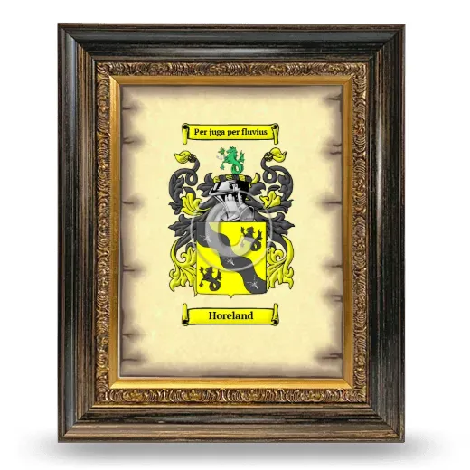 Horeland Coat of Arms Framed - Heirloom