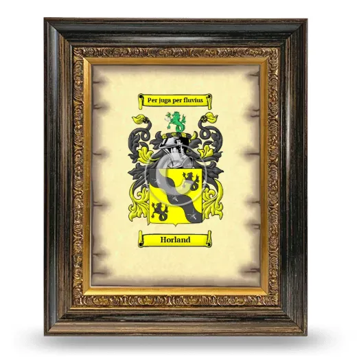 Horland Coat of Arms Framed - Heirloom