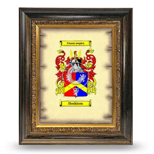 Hoskison Coat of Arms Framed - Heirloom