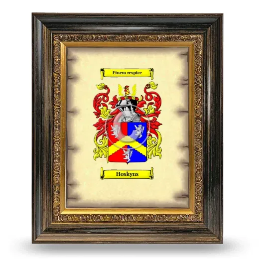 Hoskyns Coat of Arms Framed - Heirloom