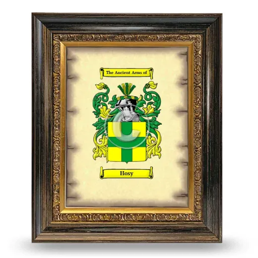 Hosy Coat of Arms Framed - Heirloom