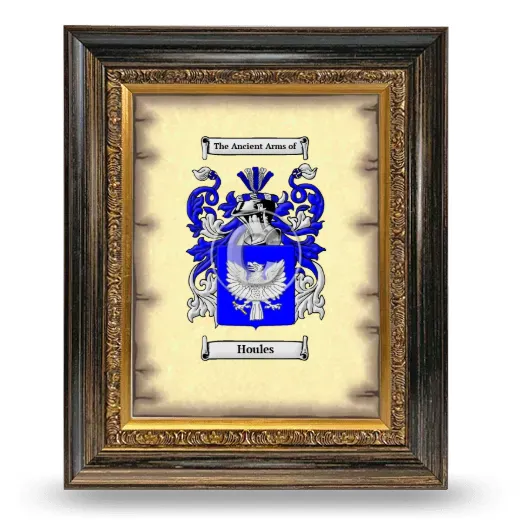 Houles Coat of Arms Framed - Heirloom