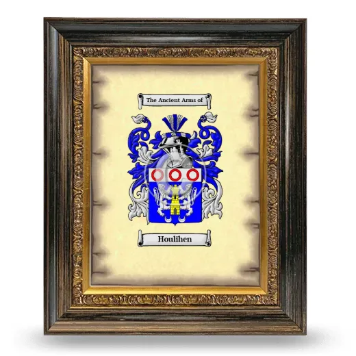 Houlihen Coat of Arms Framed - Heirloom