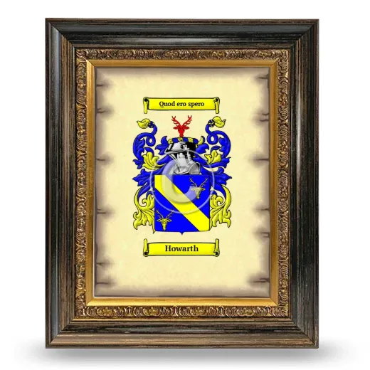 Howarth Coat of Arms Framed - Heirloom
