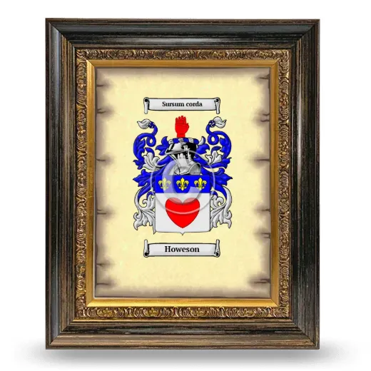 Howeson Coat of Arms Framed - Heirloom