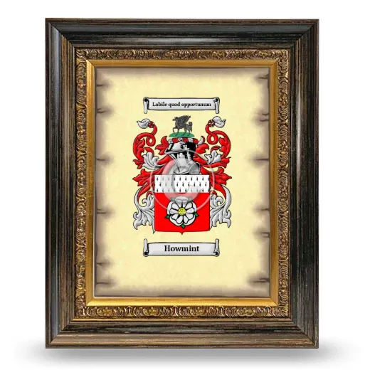 Howmint Coat of Arms Framed - Heirloom