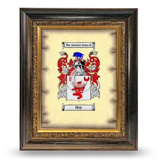 Hoy Coat of Arms Framed - Heirloom