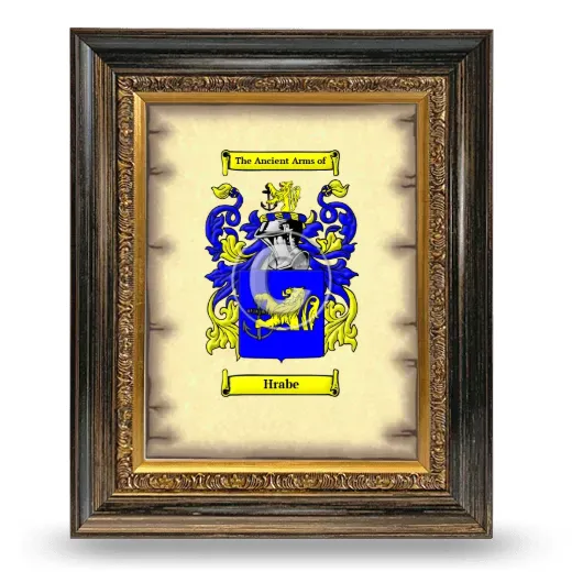Hrabe Coat of Arms Framed - Heirloom