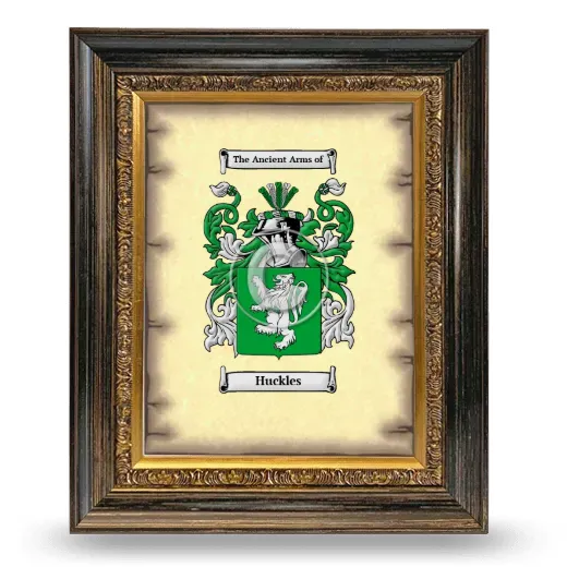 Huckles Coat of Arms Framed - Heirloom