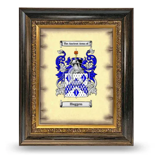 Huggen Coat of Arms Framed - Heirloom