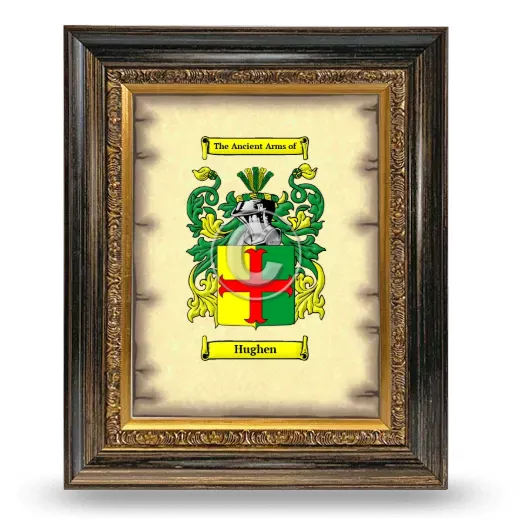Hughen Coat of Arms Framed - Heirloom
