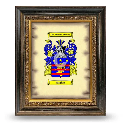 Hughes Coat of Arms Framed - Heirloom