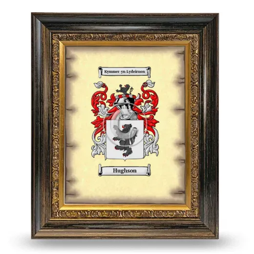 Hughson Coat of Arms Framed - Heirloom