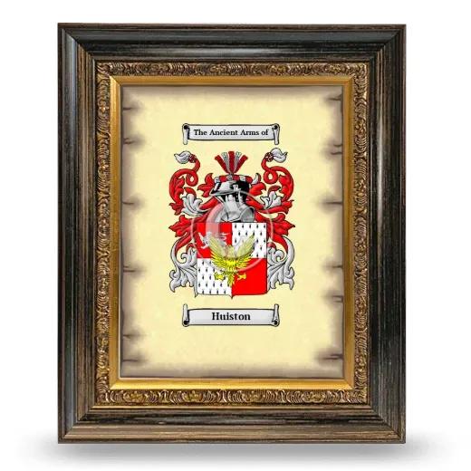 Huiston Coat of Arms Framed - Heirloom