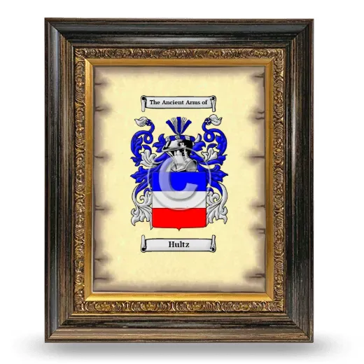 Hultz Coat of Arms Framed - Heirloom