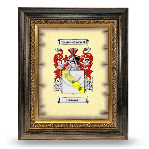 Hummer Coat of Arms Framed - Heirloom