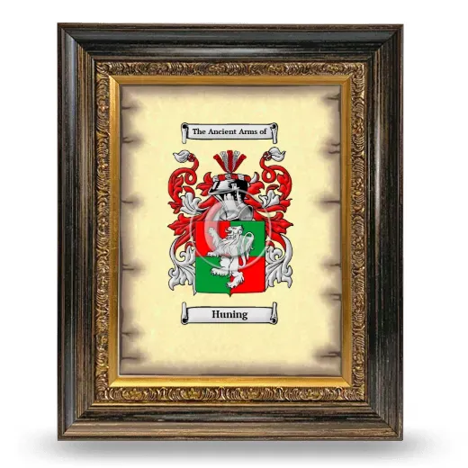 Huning Coat of Arms Framed - Heirloom