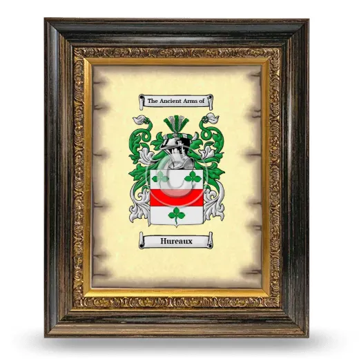 Hureaux Coat of Arms Framed - Heirloom