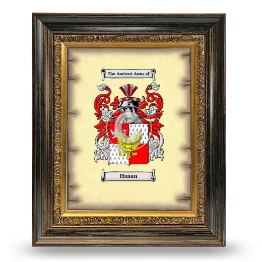 Husan Coat of Arms Framed - Heirloom