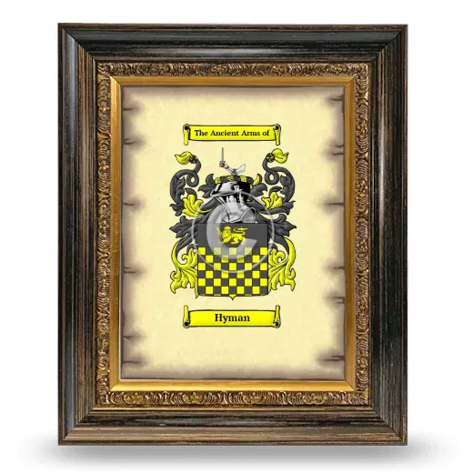 Hyman Coat of Arms Framed - Heirloom