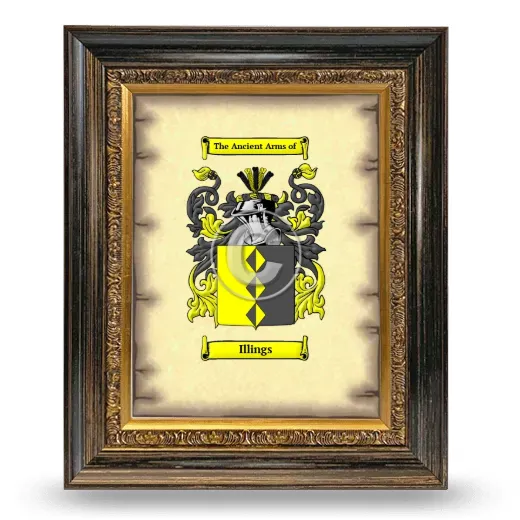 Illings Coat of Arms Framed - Heirloom