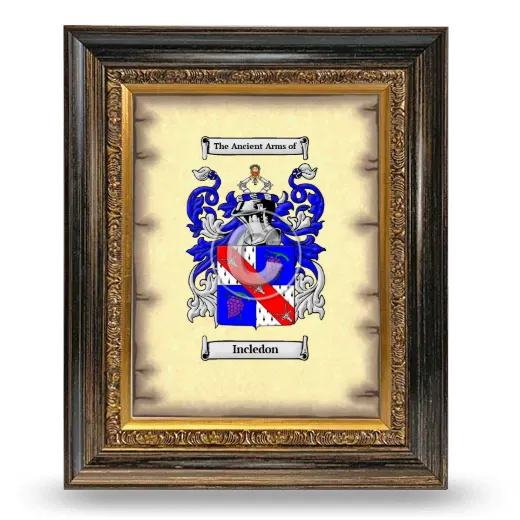 Incledon Coat of Arms Framed - Heirloom